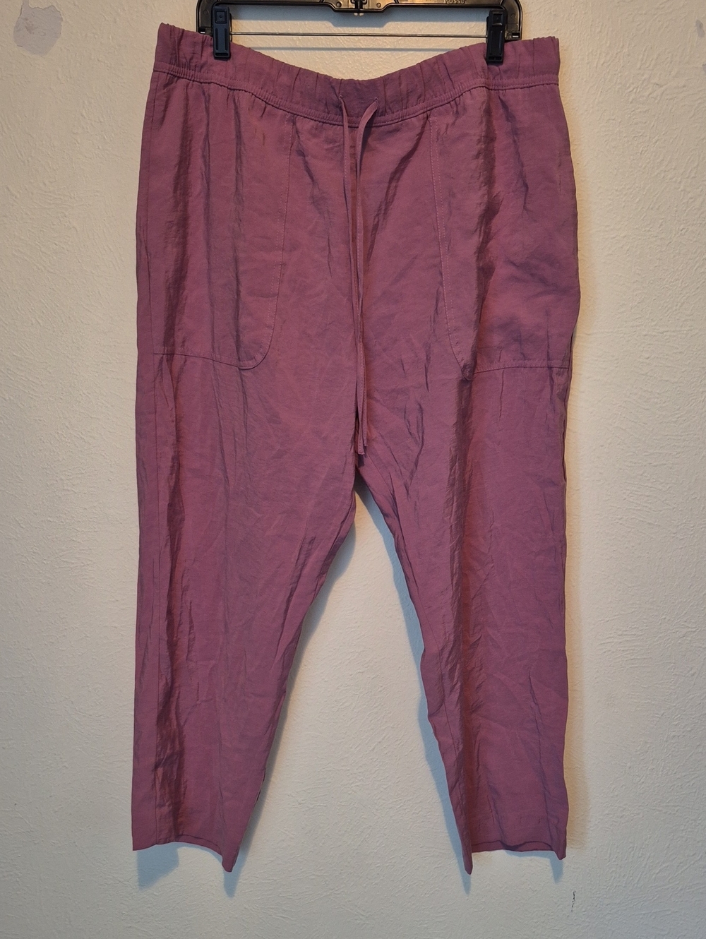 Zara Mauve Cropped Drawstring Pants